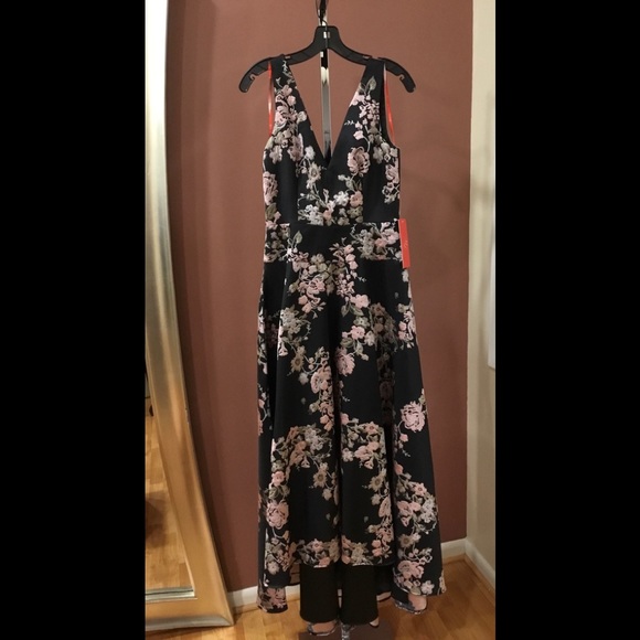 ML Monique Lhuillier Jacquard High Low Dress - Picture 3 of 6